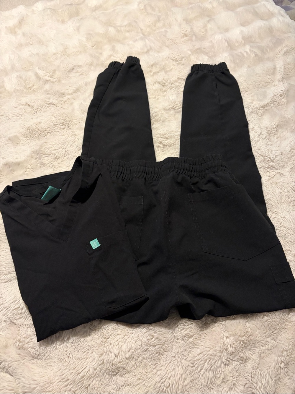 Garde-Malade Black Scrub Set
